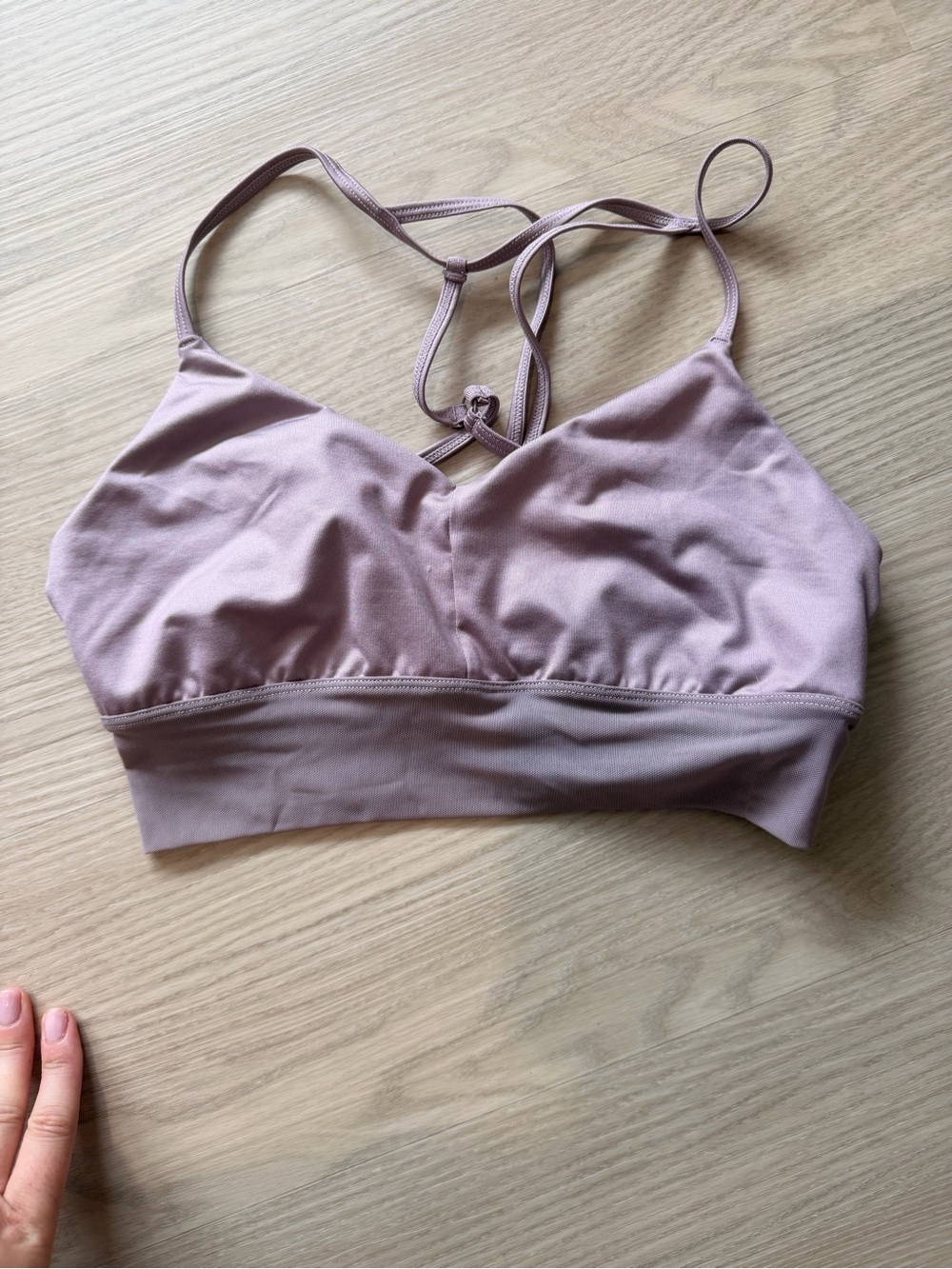 ALO Yoga Mauve Strappy Sports Bra